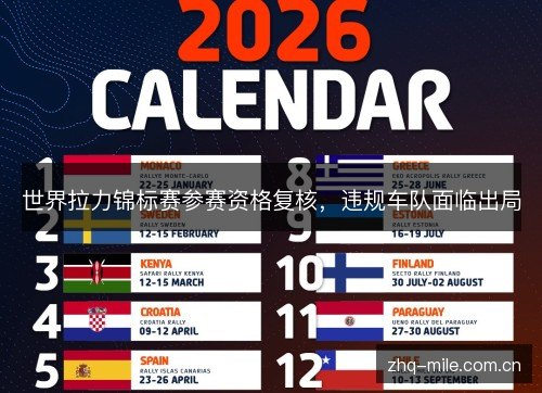 世界拉力锦标赛参赛资格复核,违规车队面临出局 世界拉力锦标赛参赛资格复核,违规车队面临出局